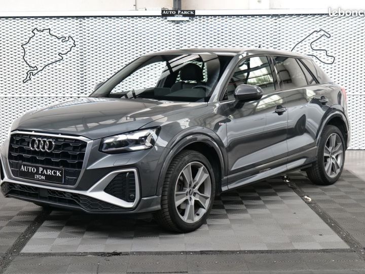 Audi Q2 New 35 tfsi 150ch s tronic line plus 1°main francais tva recuperable gris daytona gps couleur key less go virtual cockpit camera de recul volant mepla - 1