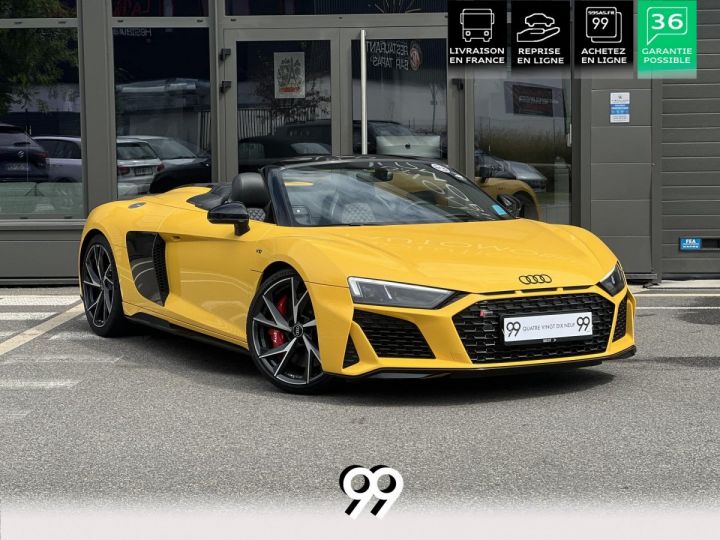 Audi R8 Spyder Quattro 52 V10 PACK CUIR SPOILER AR CARBONNE BRILLANT GTIE 02/27 - MALUS INCLUS LIVRAI - 1